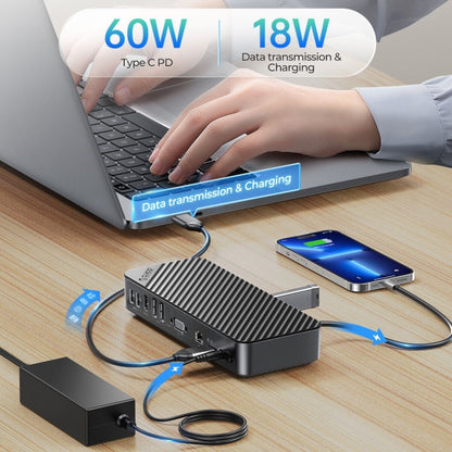 ORICO DKA20-BK-BP 10Gbps 20 in 1 Type-C 3.0 HUB Docking Station (US Plug) - USB HUB by ORICO | Online Shopping UK | buy2fix