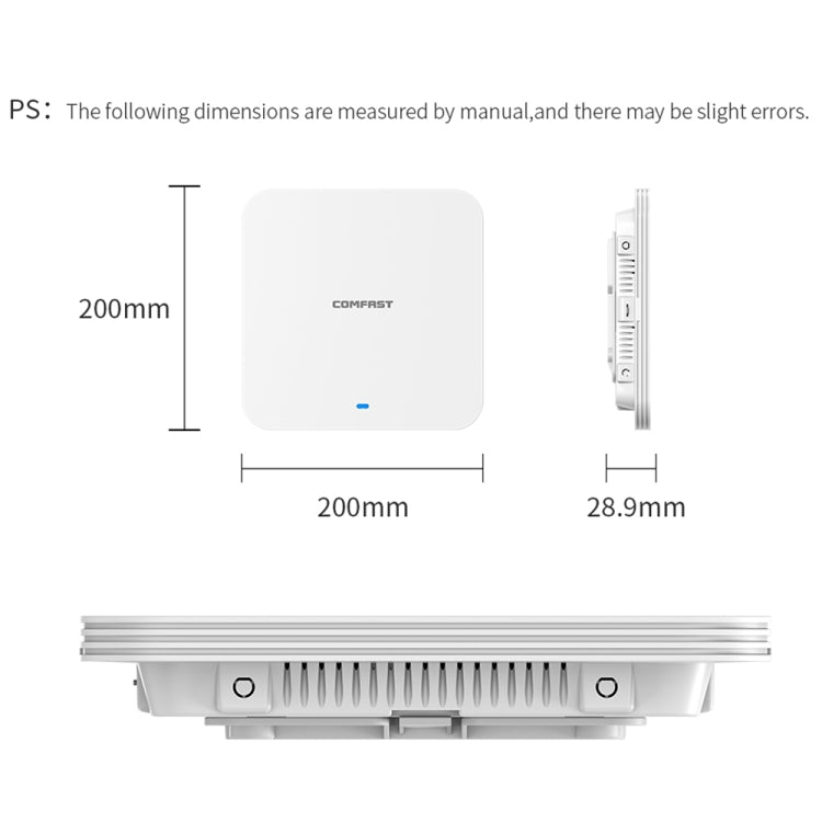 COMFAST CF-E395AX 3000Mbps WiFi6 2.4G & 5.8GHz Dual Band Indoor Wireless Ceiling AP - Wireless Routers by COMFAST | Online Shopping UK | buy2fix