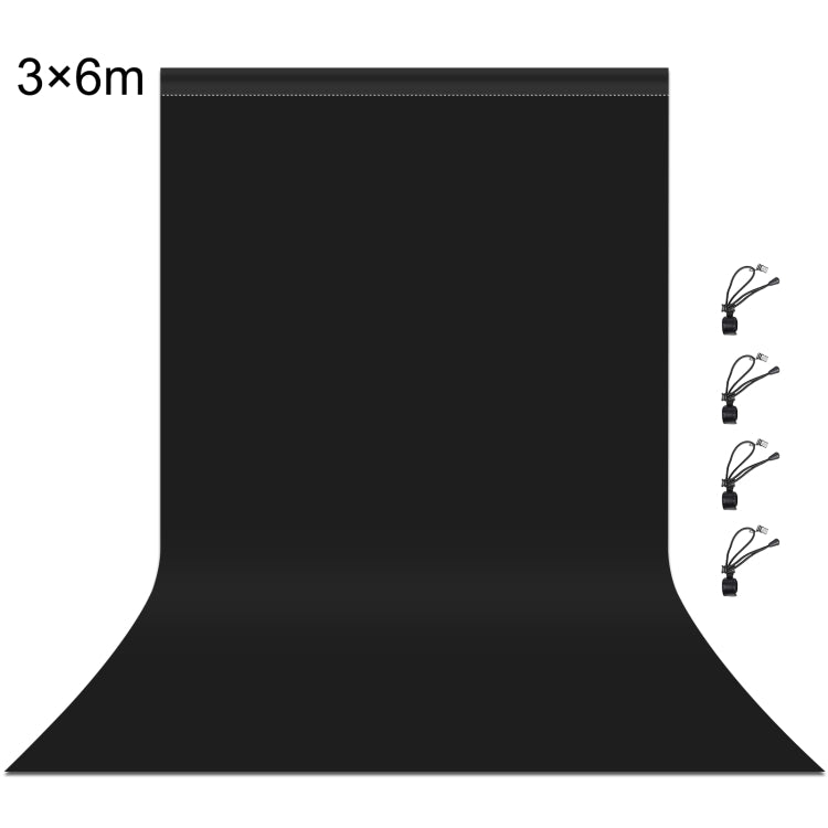 PULUZ 3m x 6m Photography Background Thickness Photo Studio Background Cloth Backdrop (Black) - Solid Color by PULUZ | Online Shopping UK | buy2fix