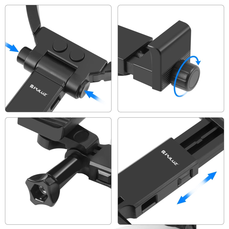 PULUZ Lazy Adjustable Neck Bracket for GoPro Action Camera Smartphones (Black) - Holder by PULUZ | Online Shopping UK | buy2fix