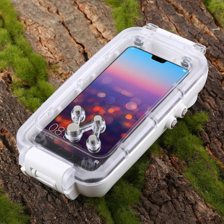 PULUZ PULUZ 40m/130ft Waterproof Diving Case for Huawei P20, Photo Video Taking Underwater Housing Cover(White) - Huawei Cases by PULUZ | Online Shopping UK | buy2fix