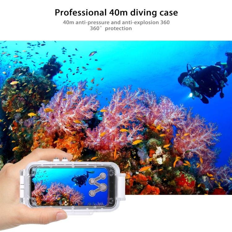 PULUZ 40m/130ft Waterproof Diving Case for Huawei P20 Pro, Photo Video Taking Underwater Housing Cover(White) - Huawei Cases by PULUZ | Online Shopping UK | buy2fix