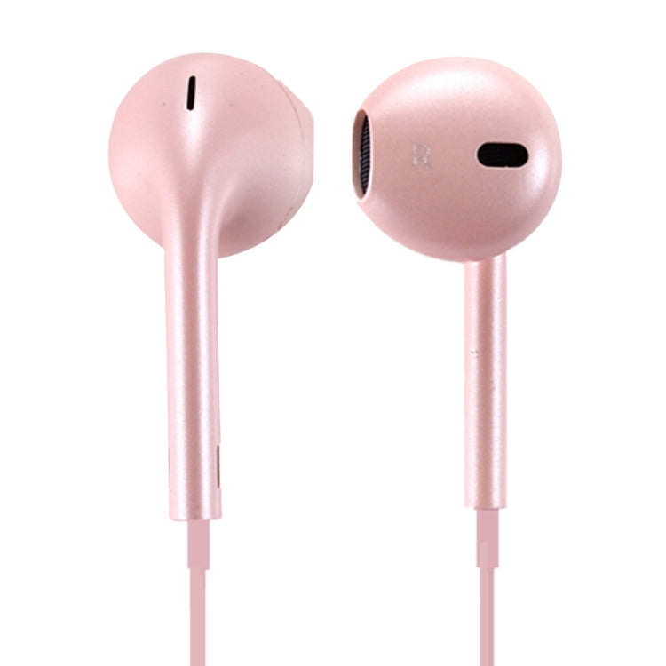 EarPods Wired Headphones Earbuds with Wired Control & Mic(Rose Gold) - In Ear Wired Earphone by buy2fix | Online Shopping UK | buy2fix