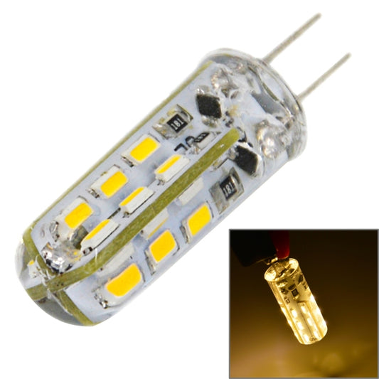 G4 2W 120LM Silicone Corn Light Bulb, 24 LED SMD 3014, Warm White Light, DC 12V - LED Blubs & Tubes by buy2fix | Online Shopping UK | buy2fix