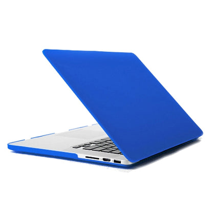 ENKAY for MacBook Pro Retina 15.4 inch (US Version) / A1398 4 in 1 Frosted Hard Shell Plastic Protective Case with Screen Protector & Keyboard Guard & Anti-dust Plugs(Dark Blue) - MacBook Pro Cases by ENKAY | Online Shopping UK | buy2fix