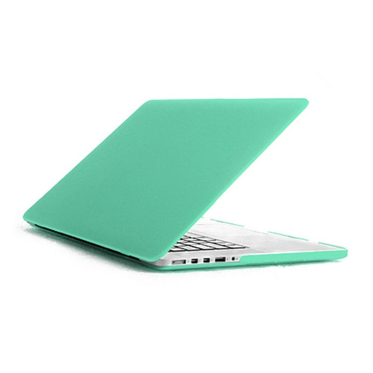 ENKAY for MacBook Pro Retina 15.4 inch (US Version) / A1398 4 in 1 Frosted Hard Shell Plastic Protective Case with Screen Protector & Keyboard Guard & Anti-dust Plugs(Green) - MacBook Pro Cases by ENKAY | Online Shopping UK | buy2fix