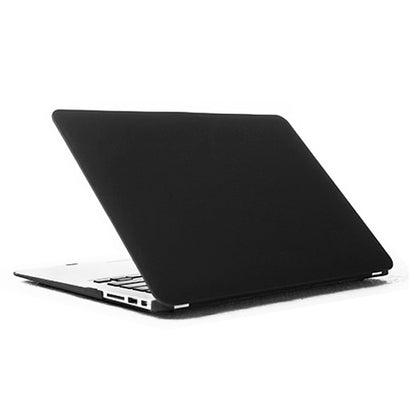 ENKAY for MacBook Air 13.3 inch (US Version) 4 in 1 Frosted Hard Shell Plastic Protective Case with Screen Protector & Keyboard Guard & Anti-dust Plugs(Black) - MacBook Air Cases by ENKAY | Online Shopping UK | buy2fix