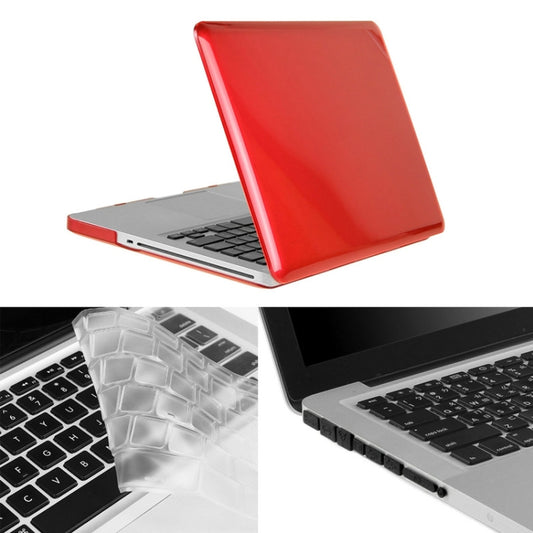 ENKAY for Macbook Pro 13.3 inch (US Version) / A1278 Hat-Prince 3 in 1 Crystal Hard Shell Plastic Protective Case with Keyboard Guard & Port Dust Plug(Red) - MacBook Pro Cases by ENKAY | Online Shopping UK | buy2fix