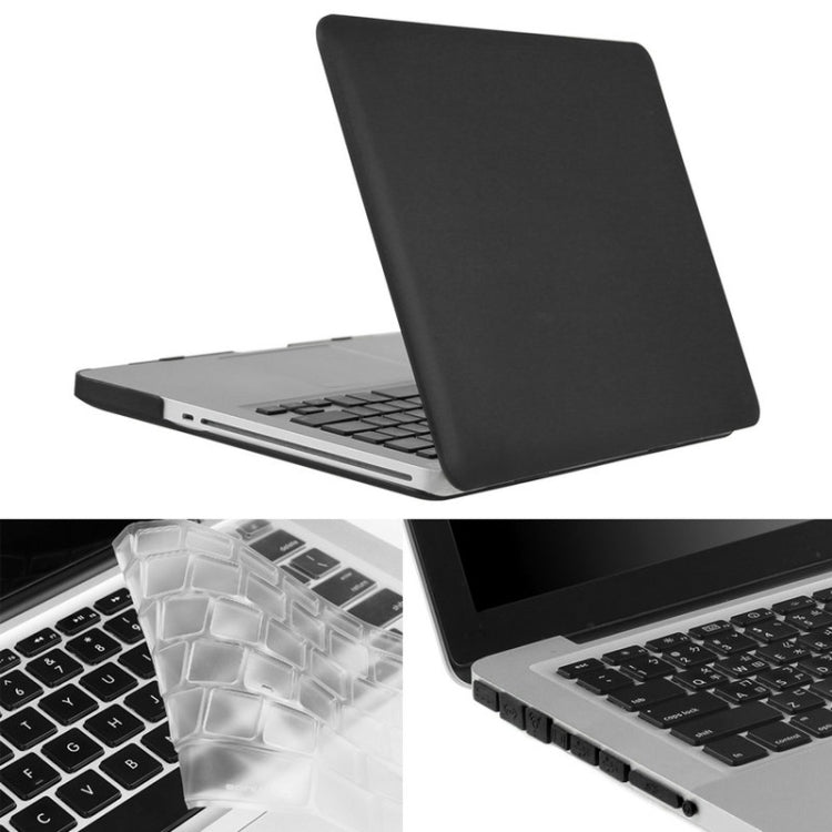 ENKAY for Macbook Pro 15.4 inch (US Version) / A1286 Hat-Prince 3 in 1 Frosted Hard Shell Plastic Protective Case with Keyboard Guard & Port Dust Plug(Black) - MacBook Pro Cases by ENKAY | Online Shopping UK | buy2fix