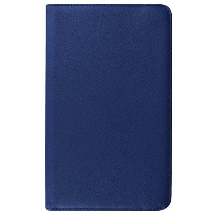 Litchi Texture Horizontal Flip Solid Color Leather Case with 360 Degrees Rotation Holder for Galaxy Tab E 9.6 / T560 / T561(Dark Blue) - Other Galaxy Tab PC by buy2fix | Online Shopping UK | buy2fix