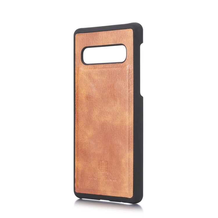 DG.MING Crazy Horse Texture Flip Detachable Magnetic Leather Case for Samsung Galaxy S10, with Holder & Card Slots & Wallet(Brown) - Galaxy Phone Cases by DG.MING | Online Shopping UK | buy2fix