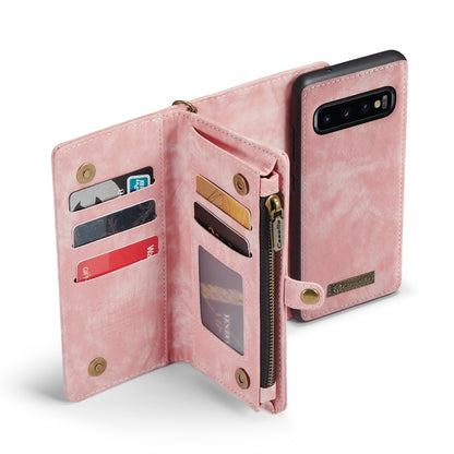 For Samsung Galaxy S10 CaseMe-008 Detachable Multifunctional Flip Leather Phone Case (Pink) - Galaxy Phone Cases by CaseMe | Online Shopping UK | buy2fix