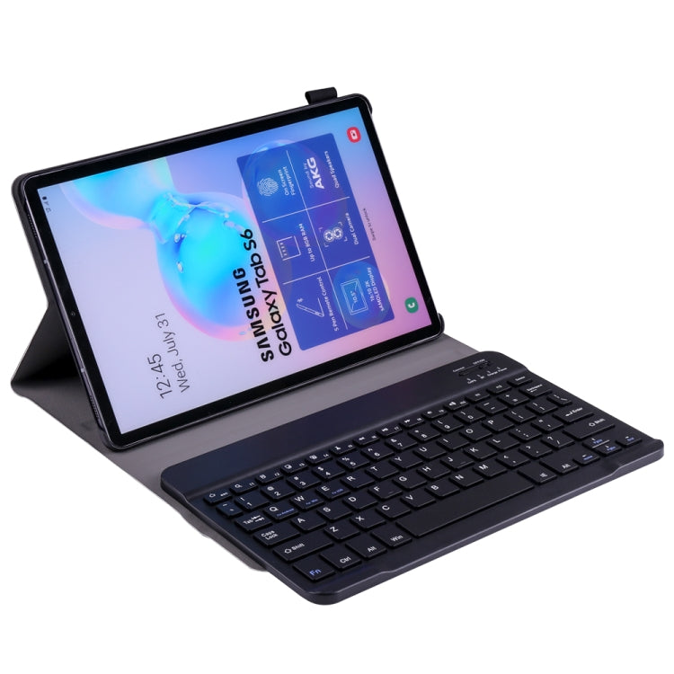 A860 For Samsung Galaxy Tab S6 10.5 inch T860 / T865 Detachable Bluetooth Keyboard Tablet Case with Pen Holder Elastic Strap(Black) - Samsung Keyboard by buy2fix | Online Shopping UK | buy2fix