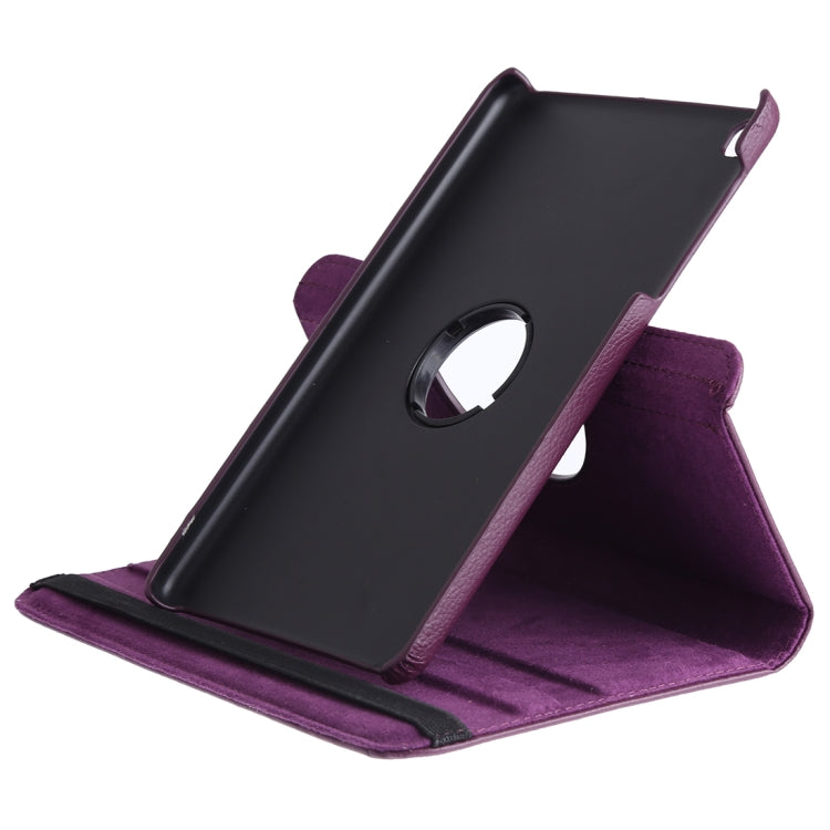 Litchi Texture Horizontal Flip 360 Degrees Rotation Leather Case for Galaxy Tab A 8 (2019) / P200 / P205, with Holder (Purple) - Tab A 8.0 & S Pen (2019) P200/P205 by buy2fix | Online Shopping UK | buy2fix