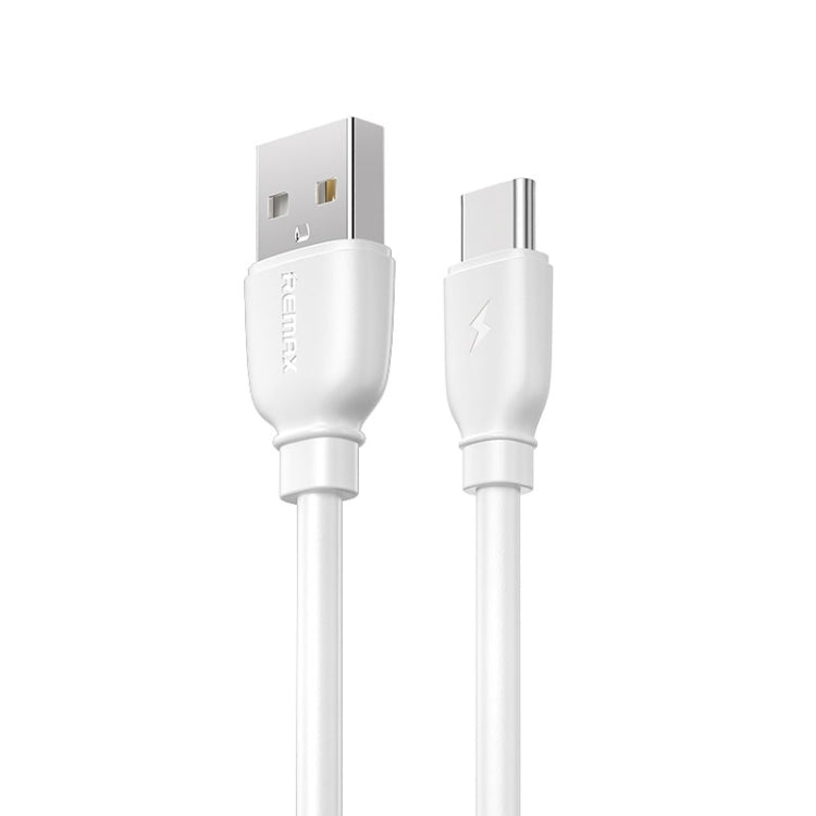 REMAX RC-138a 2.4A USB to USB-C / Type-C Suji Pro Fast Charging Data Cable, Cable Length: 1m (White) - USB-C & Type-C Cable by REMAX | Online Shopping UK | buy2fix