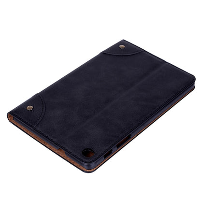 Retro Book Style Horizontal Flip Leather Case for Galaxy Tab A 8 (2019) P200 / P205,  with Holder & Card Slots & Wallet (Black) - Tab A 8.0 & S Pen (2019) P200/P205 by buy2fix | Online Shopping UK | buy2fix