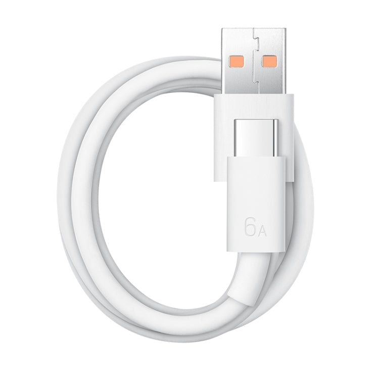 Original Huawei CC790 USB Type-A to USB-C / Type-C Interface 6A Data Cable, Cable Length: 1m(White) - USB-C & Type-C Cable by Huawei | Online Shopping UK | buy2fix