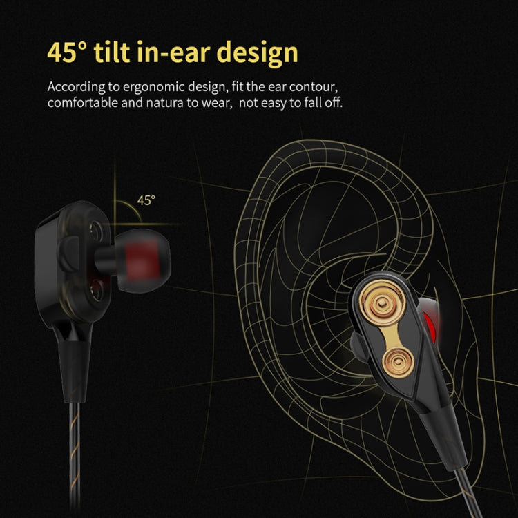 QKZ CK8 HiFi In-ear Four Unit Sports Music Headphones (Black) - Sport Earphone by QKZ | Online Shopping UK | buy2fix