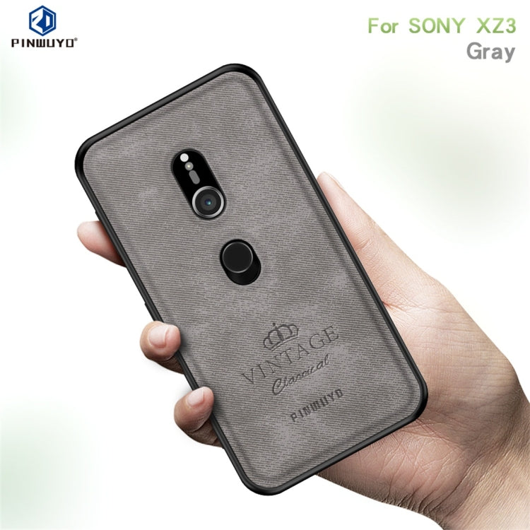 PINWUYO Shockproof Waterproof Full Coverage PC + TPU + Skin Protective Case for Sony Xperia XZ3 (Grey) - Sony Cases by PINWUYO | Online Shopping UK | buy2fix