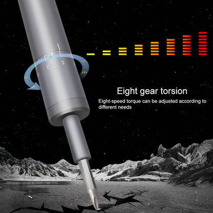 A-012 Rechargeable Lithium Battery Rechargeable Electric Drill Cordless Screwdriver Set with 8 Gear Torsion (Grey) - Drill & Drill Bits by buy2fix | Online Shopping UK | buy2fix