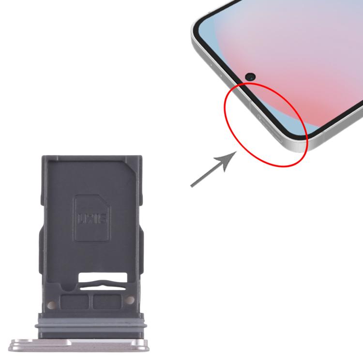 For Samsung Galaxy S24 FE SM-S721B Original SIM Card Tray (Silver) - Galaxy S Series Parts by buy2fix | Online Shopping UK | buy2fix