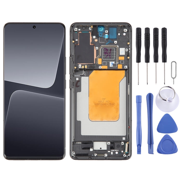 For Xiaomi 13 Pro Original AMOLED Material LCD Screen Digitizer Full Assembly with Frame (Black) - LCD Screen by buy2fix | Online Shopping UK | buy2fix