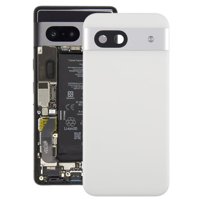 For Google Pixel 8a Original Battery Back Cover with Camera Lens Cover(Silver) - Back Cover by buy2fix | Online Shopping UK | buy2fix