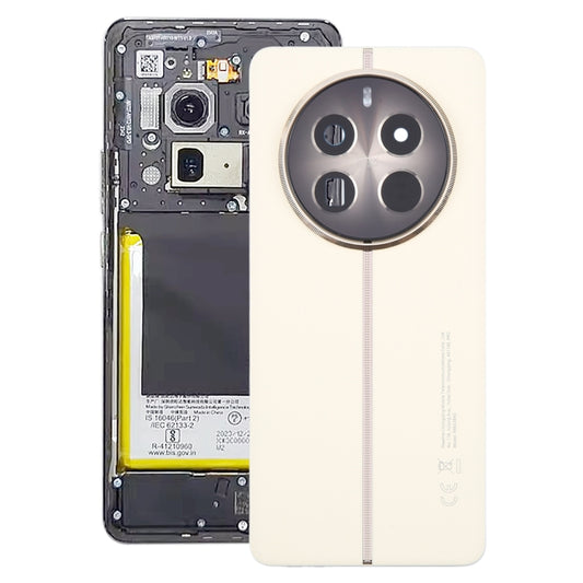 For Realme 12 Pro+ Original Battery Back Cover with Camera Lens Cover(White) - Back Cover by buy2fix | Online Shopping UK | buy2fix