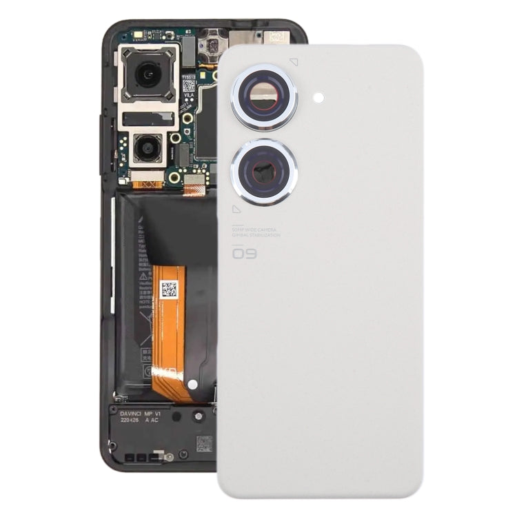 For Asus Zenfone 9 AI2202 Original Battery Back Cover with Camera Lens Cover(White) - Back Cover by buy2fix | Online Shopping UK | buy2fix