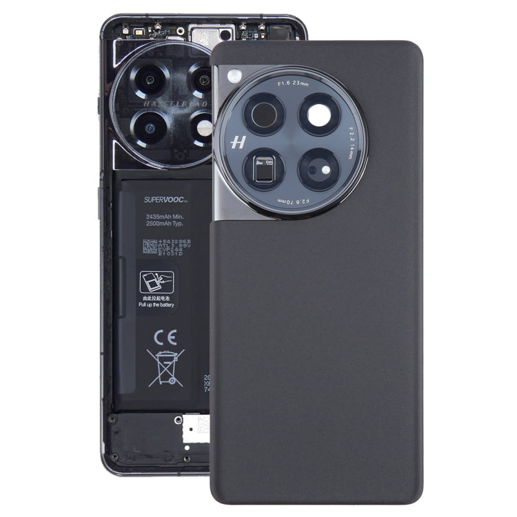 For OnePlus 12 PJD110 CPH2573 CPH2581 Original Glass Battery Back Cover with Camera Lens(Black) - Back Cover by buy2fix | Online Shopping UK | buy2fix