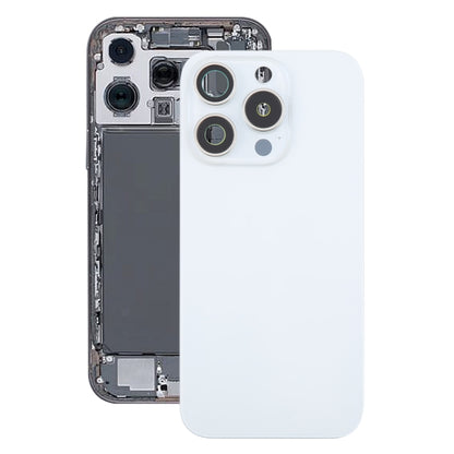 For iPhone 16 Pro Original Glass Battery Back Cover with Camera Lens Cover + MagSafe Magnet(White) -  by buy2fix | Online Shopping UK | buy2fix