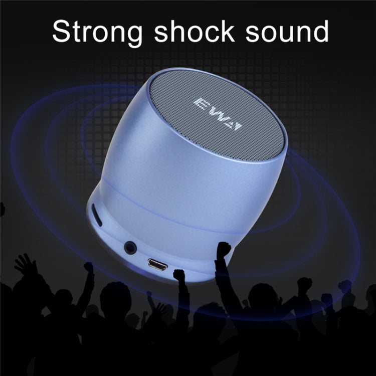 EWA A150 Portable Mini Bluetooth Speaker Wireless Hifi Stereo Strong Bass Music Boom Box Metal Subwoofer, Support Micro SD Card & 3.5mm AUX(Silver) - Desktop Speaker by EWA | Online Shopping UK | buy2fix