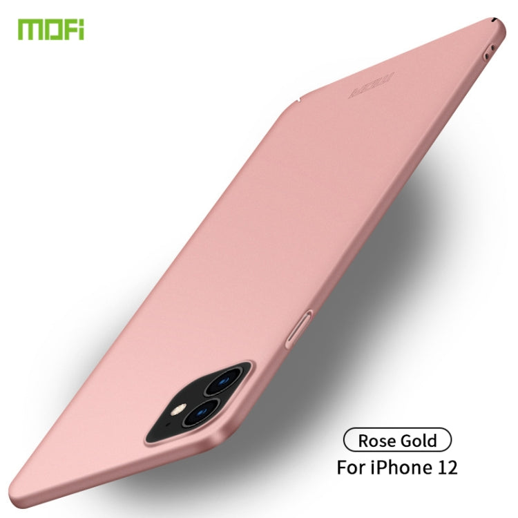 For iPhone 12 mini MOFI Frosted PC Ultra-thin Hard Case(Rose gold) - iPhone 12 mini Cases by MOFI | Online Shopping UK | buy2fix