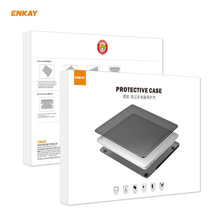 ENKAY 3 in 1 Crystal Laptop Protective Case + EU Version TPU Keyboard Film + Anti-dust Plugs Set for MacBook Pro 13.3 inch A1706 / A1989 / A2159 (with Touch Bar)(Light Blue) - MacBook Pro Cases by ENKAY | Online Shopping UK | buy2fix