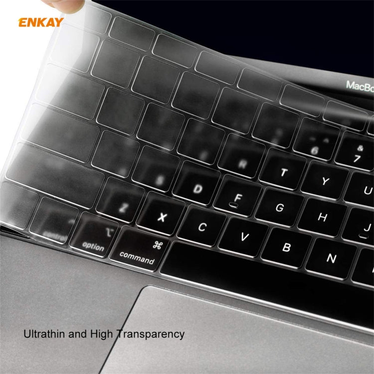 ENKAY 3 in 1 Crystal Laptop Protective Case + US Version TPU Keyboard Film + Anti-dust Plugs Set for MacBook Pro 13.3 inch A1706 / A1989 / A2159 (with Touch Bar)(Transparent) - MacBook Pro Cases by ENKAY | Online Shopping UK | buy2fix