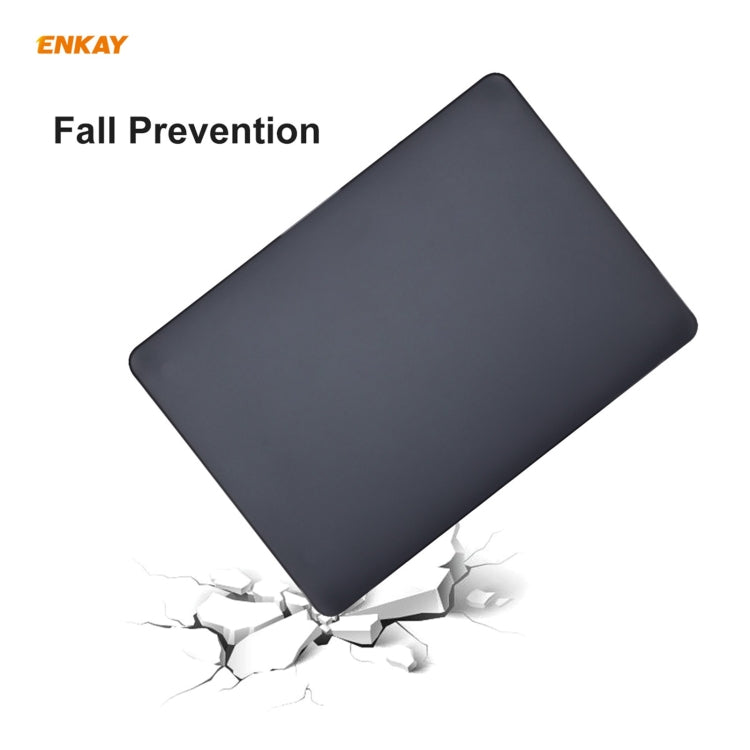 ENKAY 3 in 1 Matte Laptop Protective Case + EU Version TPU Keyboard Film + Anti-dust Plugs Set for MacBook Pro 13.3 inch A1708 (without Touch Bar)(White) - MacBook Pro Cases by ENKAY | Online Shopping UK | buy2fix