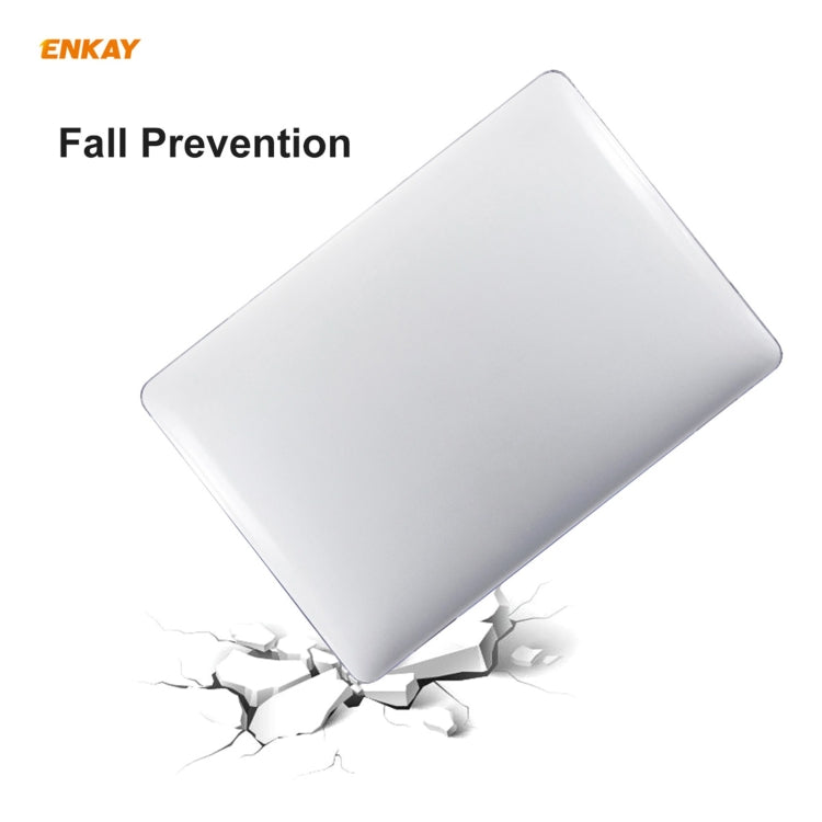 ENKAY 3 in 1 Crystal Laptop Protective Case + US Version TPU Keyboard Film + Anti-dust Plugs Set for MacBook Pro 15.4 inch A1707 & A1990 (with Touch Bar)(Light Blue) - MacBook Pro Cases by ENKAY | Online Shopping UK | buy2fix