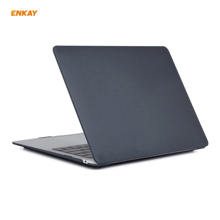 ENKAY 3 in 1 Matte Laptop Protective Case + US Version TPU Keyboard Film + Anti-dust Plugs Set for MacBook Air 13.3 inch A2179 & A2337 (2020)(Black) - MacBook Air Cases by ENKAY | Online Shopping UK | buy2fix