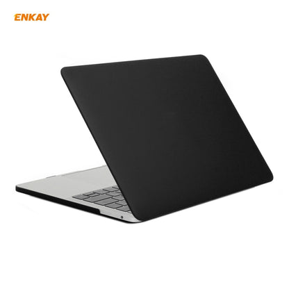 ENKAY 3 in 1 Matte Laptop Protective Case + US Version TPU Keyboard Film + Anti-dust Plugs Set for MacBook Pro 13.3 inch A2251 & A2289 & A2338 (with Touch Bar)(Black) - MacBook Pro Cases by ENKAY | Online Shopping UK | buy2fix