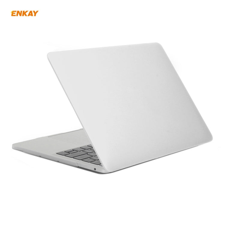 ENKAY 3 in 1 Matte Laptop Protective Case + EU Version TPU Keyboard Film + Anti-dust Plugs Set for MacBook Pro 13.3 inch A2251 & A2289 & A2338 (with Touch Bar)(White) - MacBook Pro Cases by ENKAY | Online Shopping UK | buy2fix