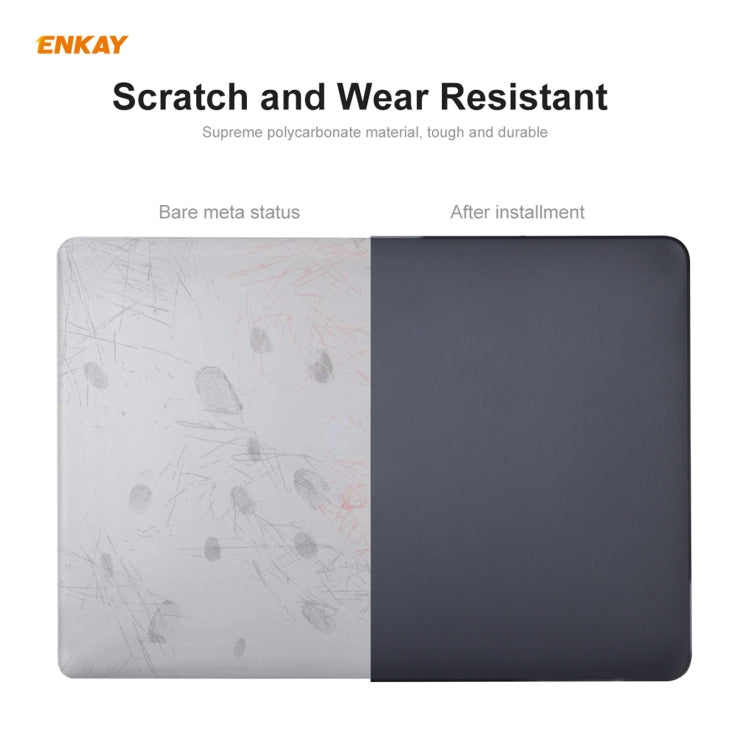 ENKAY 3 in 1 Matte Laptop Protective Case + EU Version TPU Keyboard Film + Anti-dust Plugs Set for MacBook Pro 13.3 inch A2251 & A2289 & A2338 (with Touch Bar)(Orange) - MacBook Pro Cases by ENKAY | Online Shopping UK | buy2fix