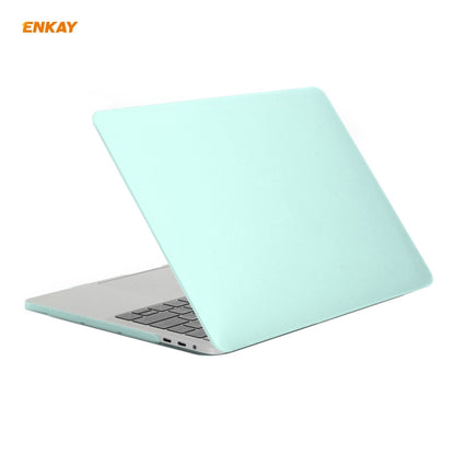 ENKAY 3 in 1 Matte Laptop Protective Case + EU Version TPU Keyboard Film + Anti-dust Plugs Set for MacBook Pro 16 inch A2141 (with Touch Bar)(Green) - MacBook Pro Cases by ENKAY | Online Shopping UK | buy2fix