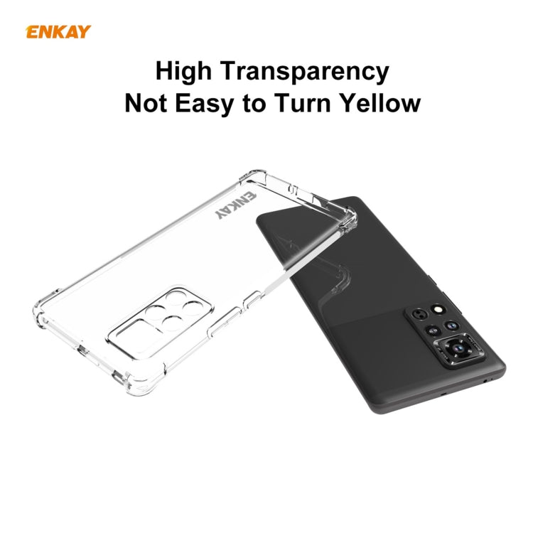 For Honor V40 Hat-Prince ENKAY Clear TPU Shockproof Case Soft Anti-slip Cover - Motorola Cases by ENKAY | Online Shopping UK | buy2fix