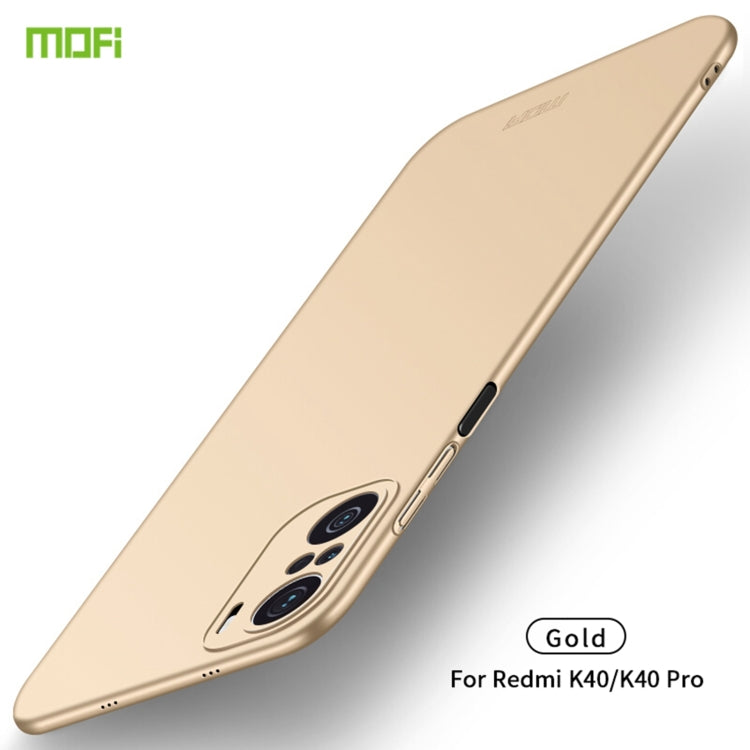 For Xiaomi Redmi K40 / K40 Pro MOFI Frosted PC Ultra-thin Hard Case(Gold) - Xiaomi Cases by MOFI | Online Shopping UK | buy2fix