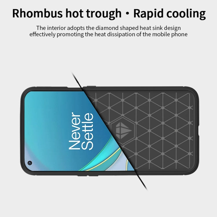 For OnePlus 9 Pro MOFI Gentleness Series Brushed Texture Carbon Fiber Soft TPU Case(Red) - OnePlus Cases by MOFI | Online Shopping UK | buy2fix