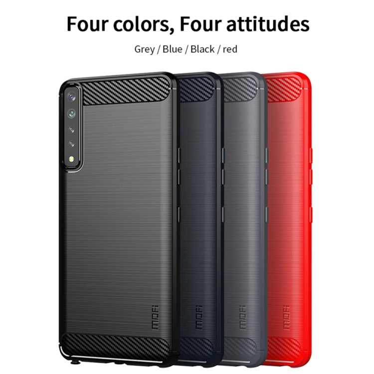 For LG Stylo 7 4G MOFI Gentleness Series Brushed Texture Carbon Fiber Soft TPU Case(Red) - LG by MOFI | Online Shopping UK | buy2fix