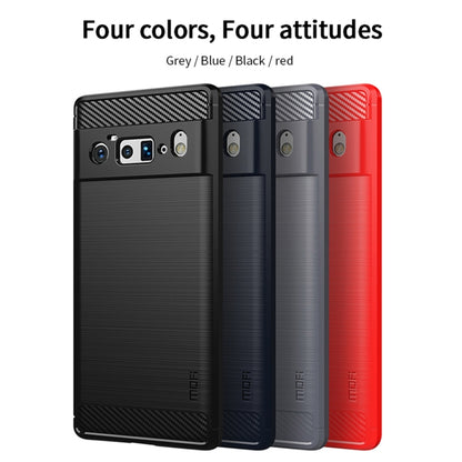 For Google Pixel 6 Pro MOFI Gentleness Series Brushed Texture Carbon Fiber Soft TPU Case(Black) - Google Cases by MOFI | Online Shopping UK | buy2fix