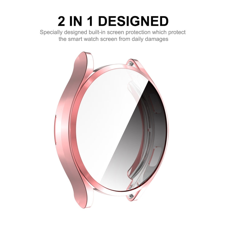 For Samsung Galaxy Watch4 44mm ENKAY Hat-Prince Full Coverage Electroplated Soft TPU Case with Screen Protection(Silver) - Screen Protector by ENKAY | Online Shopping UK | buy2fix