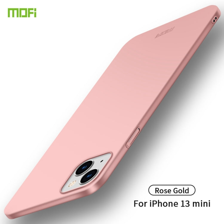 For iPhone 13 mini  MOFI Frosted PC Ultra-thin Hard Case(Rose Gold) - iPhone 13 mini Cases by MOFI | Online Shopping UK | buy2fix