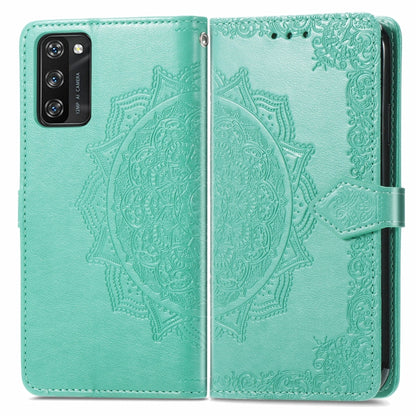 For Blackview A100 Mandala Embossing Pattern Horizontal Flip Leather Case with Holder & Card Slots & Wallet & Lanyard(Green) - More Brand by buy2fix | Online Shopping UK | buy2fix